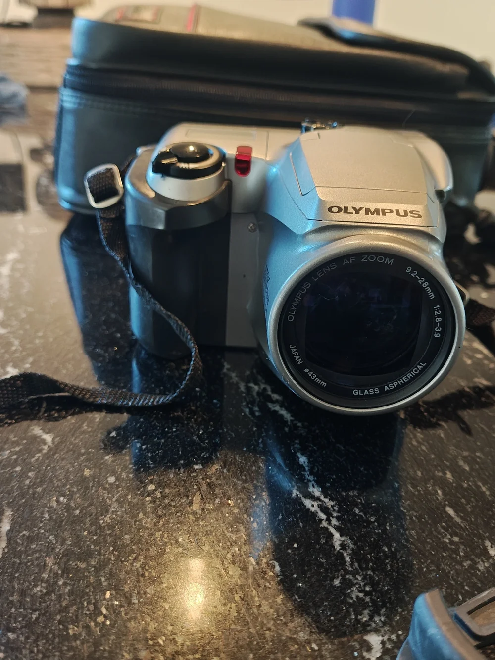 Olympus Silver Digital Camera with Carrying Case